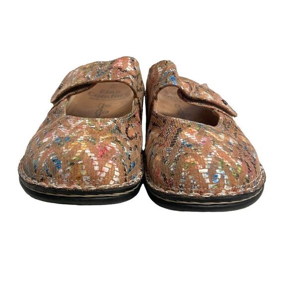 FINN COMFORT Stanford Multicolor Leather Germany Clog Slides Size 39   8-8.5 - Picture 1 of 12